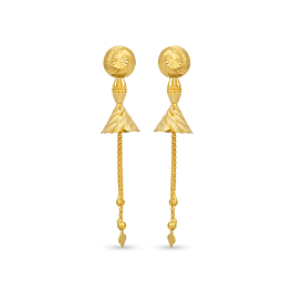 Chic Round Drops Gold Earrings