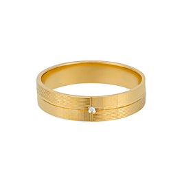 Lambent Semi Textured Gold Ring - Celebrations Collection