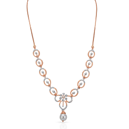 Effulgent Dancing Pearl Diamond Necklace - Riha Collection