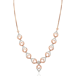 Beguiling Dainty Floral Diamond Necklace - Riha Collection