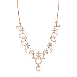Exquisite Blooming Floral Diamond Necklace - Riha Collection