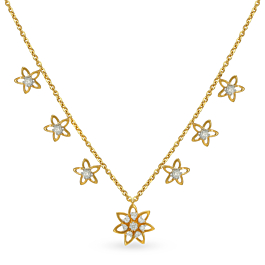 Ebullient Fancy Floral Diamond Necklace