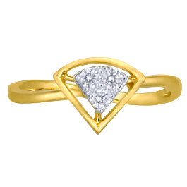 Authentic Triangle Shape Diamond Ring