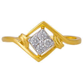 Appealing Rhombus Design Diamond Ring