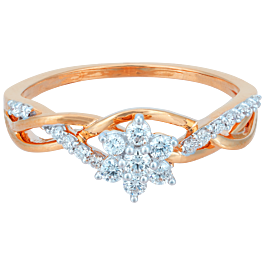 Striking Twisted Floral Diamond Rings