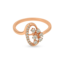 Gleaming Semi Floral Diamond Ring