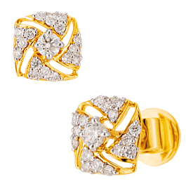 Lambent Rhombic Style Diamond Earrings