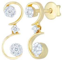 Ravishing Wavy Diamond Earrings