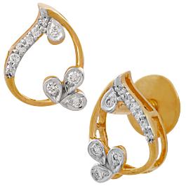 Adorable Mango Shape Diamond Earrings