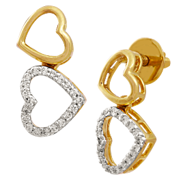 Opulent Twin Heart Diamond Earrings