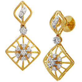 Artistic Fancy Geometric Diamond Earrings
