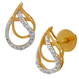 Contemporary Double Pear Diamond Earrings