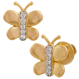 Pleasant Five Stone Butterfly  Diamond Earrings