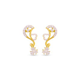 Fancy Floral Charms Diamond Earrings