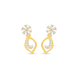 Eclectic Chic Fancy Swirly Diamond Earrings