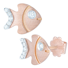 Attractive Fishy Fish Diamond Earrings