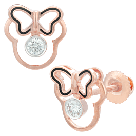 Elegant Single Stone Diamond Earrings