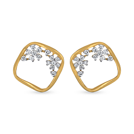 Ravishing Pretty Floral Diamond Earrings