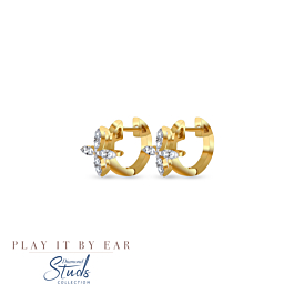 Eye Catching Floral Diamond Earrings - Play By It Ear Collection