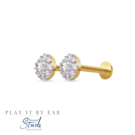 Glorious Floral Diamond Earrings - Play By It Ear Collection