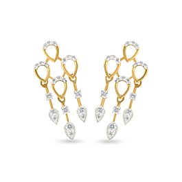 Fancy Dew Drop Diamond Earrings
