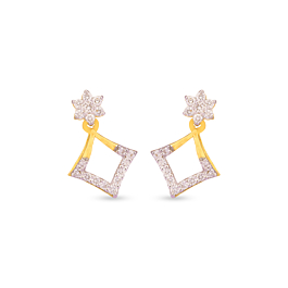 Opulent Floral Diamond Earrings