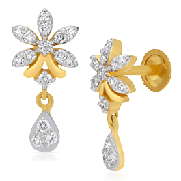 Sparkling Floral Diamond Earrings