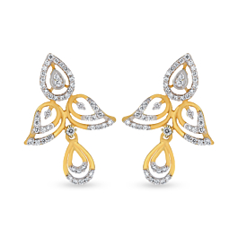 Gleaming Pear Drop Diamond Earrings