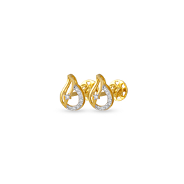 Elegant Curve Design Diamond Earrings