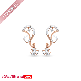 Charismatic Swirl Pattern Diamond Earrings - Riha Collection