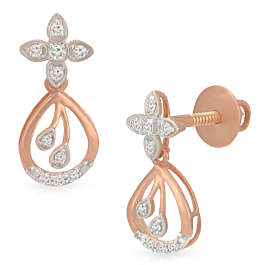 Opulence dainty Floral Diamond Earrings - Riha Collection