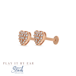 Glinting Heart Diamond Earrings - Play By It Ear Collection