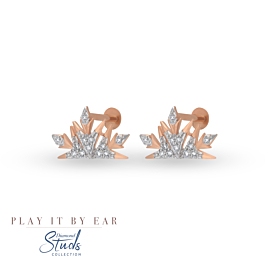 Modish Semi Snowflake Diamond Earrings - Play By It Ear Collection
