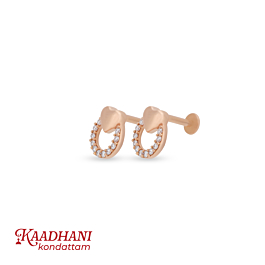 Petite Romantic Heartin Diamond Earrings