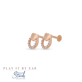 Petite Romantic Heartin Diamond Earrings - Play By It Ear Collection