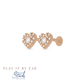Endearing Heart Diamond Earrings - Play By It Ear Collection
