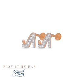 Pretty Shoe Pattern Diamond Earrings - Play By It Ear Collection