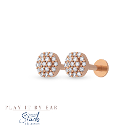Enchanting Hexa Pattern Diamond Earrings