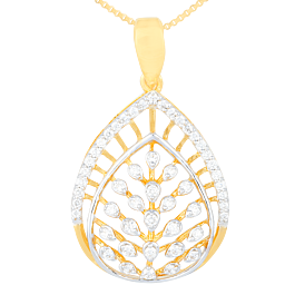 Ethereal Leaf Design Diamond Pendants