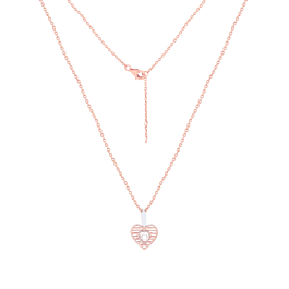  Glorious Single Stone Heartin Diamond Necklaces