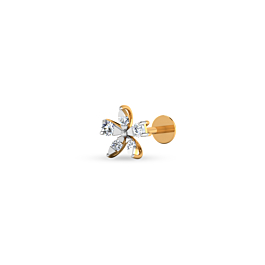 Petite Floral Diamond Nosepin - Play By It Ear Collection