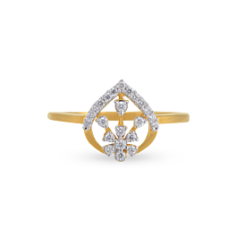 Shimmering Floral Diamond Ring