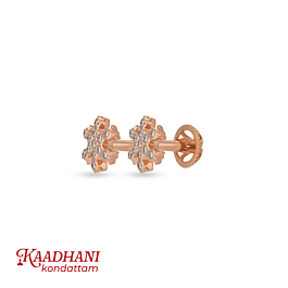 Gleaming Fancy Floral Diamond Earrings