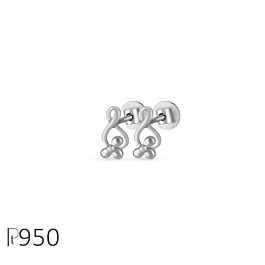 Delighted Floral Infinity Platinum Earrings