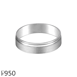 Dual Tones Rows Design Platinum Ring