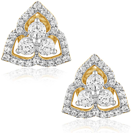 Gorgeous Geometrical Shape Stud Diamond Earrings