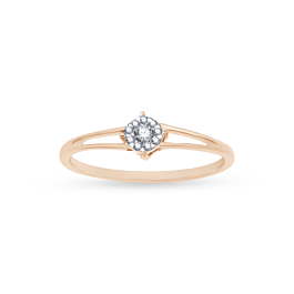 Sparkling Floral Design Diamond Ring-EF IF VVS-18kt Rose Gold-7