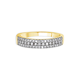 Sparkling Band Design Diamond Ring-7-EF IF VVS-18kt Rose Gold
