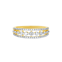 Sparkling Stone Design Diamond Ring-7-EF IF VVS-18kt Rose Gold