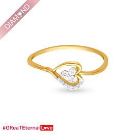 Awesome Heartine Design Diamond Ring-EF IF VVS-18kt Rose Gold-7